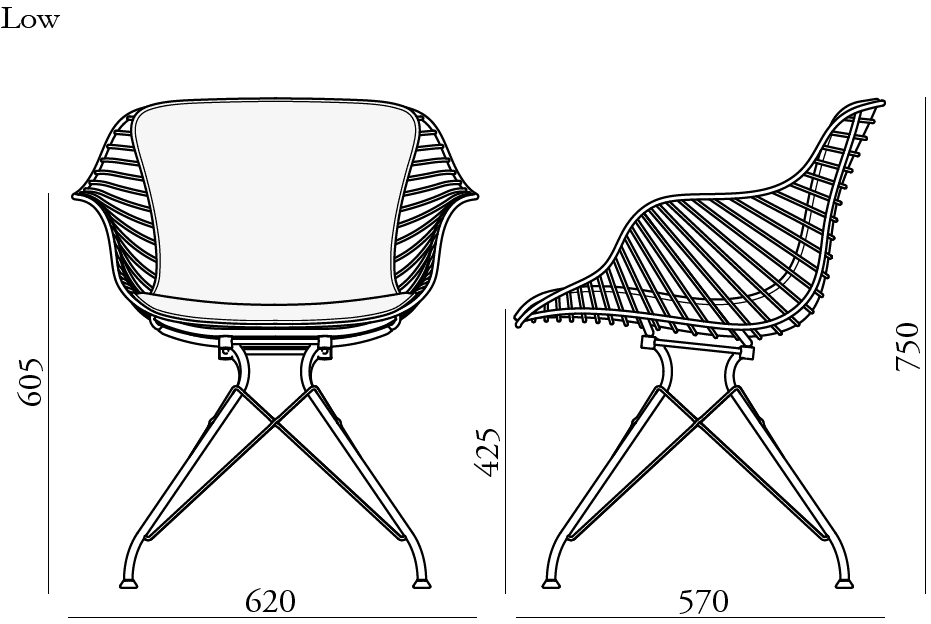 Komedieserie Tæl op beskydning Wire Dining Chair | OD11-43, OD11-46 | Overgaard & Dyrman