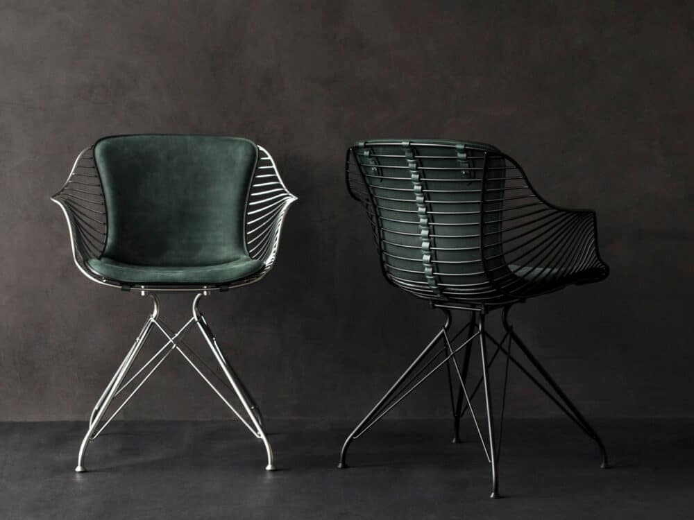 Wire-Dining-Chair-RacinGreen-Leather