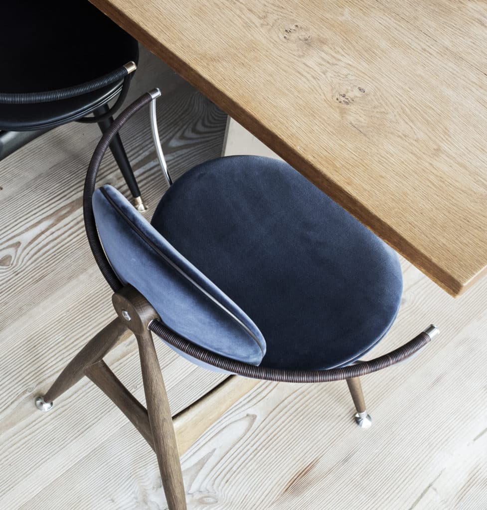 Circle Dining Chair with armrest - Vienna Velvet